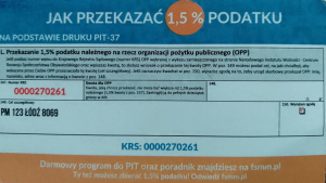 Jak przekazać 1,5%podatku