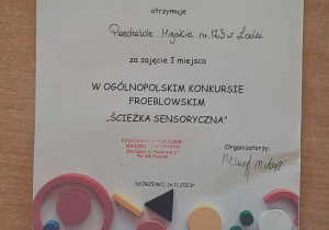Dyplom dla przedszkola