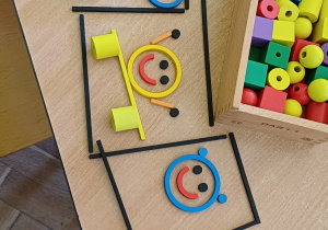 Zwierzęta egzotyczne ułożone przez dzieci