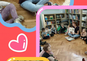 Dzieci słuchają bajki i wykonują pracę plastyczną