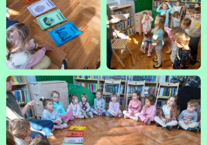 Dzieci podczas warsztatów czytelniczych w Bibliotece Miejskiej Teo