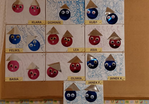 Prace plastyczne dzieci - pajacyki karnawałowe